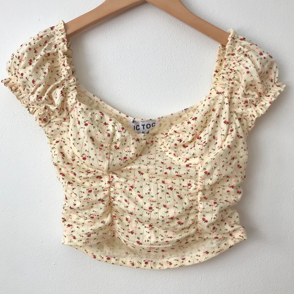 NWT TOBI Floral crop top bustier - Picture 6 of 7